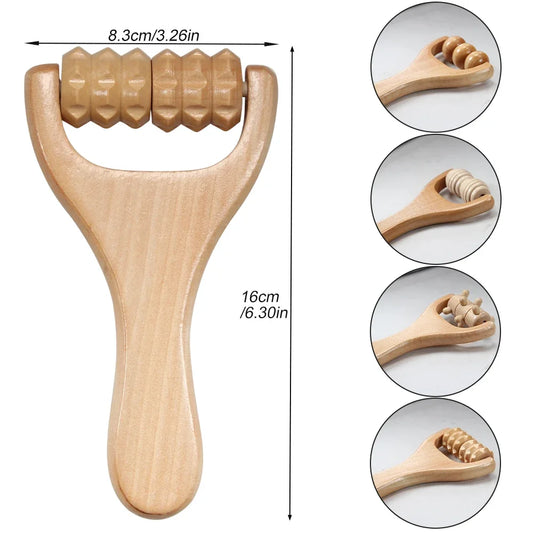 Wooden Massage Roller – Full-Body Cellulite Reduction & Muscle Relaxation Tool for Skin Health and Recovery