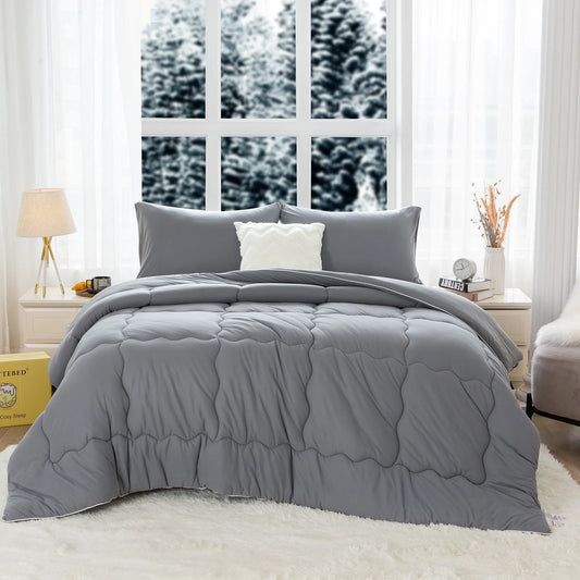 Reversible Ultra-Soft Warm Comforter Set – King Size, Down-Alternative, Cozy All-Season Bedding