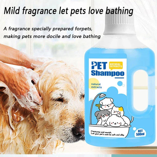 500ml Pet Shower Gel & Shampoo – Gentle Cleaning, Deodorizing, Anti-Itch Formula with Long-Lasting Fragrance for Dogs & Cats