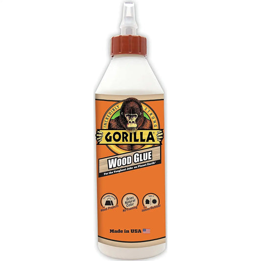Gorilla Wood Glue – 18 oz Heavy-Duty Interior Wood Adhesive (White/Cream Finish)