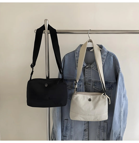 Women’s Multi-Functional Nylon Crossbody Bag – Waterproof Small Phone Shoulder Bag (Korean Minimal Style)