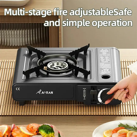 Portable Cassette Gas Stove – 2900W High Fire Outdoor Camping & Household Grill Stove for BBQ & Cooking”