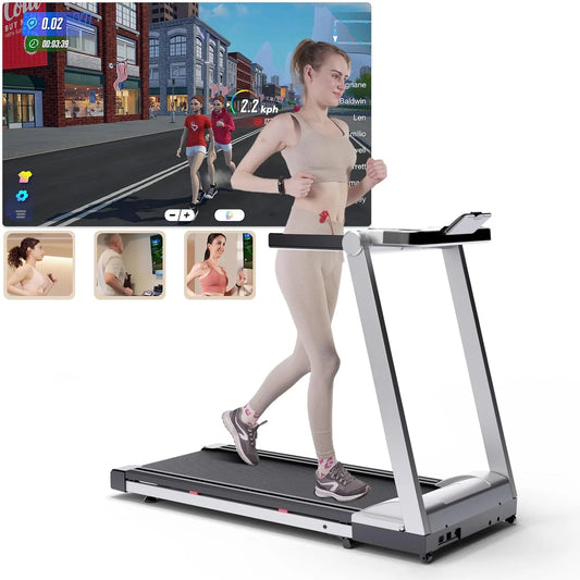 3.5HP Foldable Treadmill — 350 lbs Capacity, 6-Level Incline, App Tracking & 10 MPH Running Speed 🏃♂️