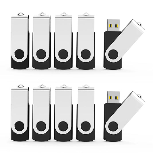 KOOTION 10-Pack U305 USB Flash Drives – High-Speed Pen Drives 32GB/16GB/8GB/1GB Memory Sticks for Data Storage & Transfer