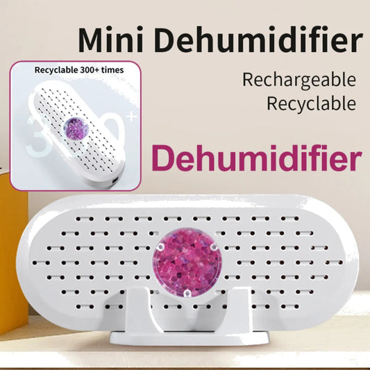 Mini Portable USB Dehumidifier – Reusable Moisture-Absorbent Hygroscopic Machine for Wardrobe & Shoe Cabinet