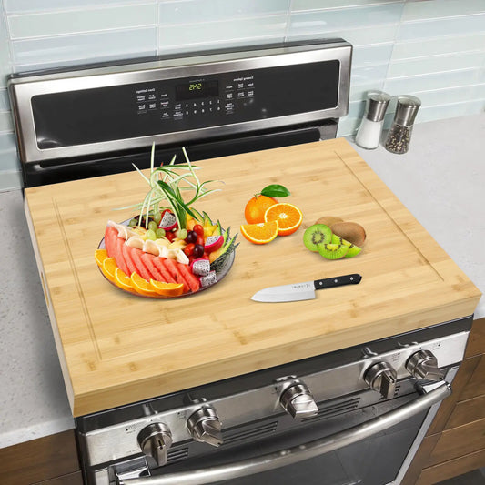 Oversized Pine Wood Noodle Board – 11.02 lbs Stovetop Cover & Large Kitchen Serving Tray 🍝🪵