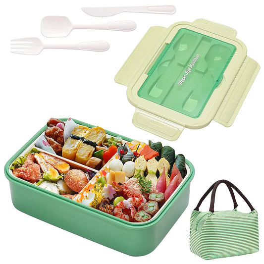 Kids Microwave-Safe Lunch Box Food Warmer – Leakproof Split PP Plastic Lunch Container