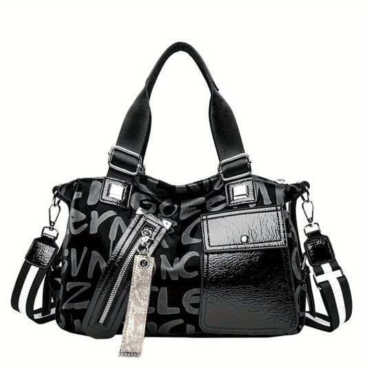 2025 New Letter Pattern Large Capacity Women’s Shoulder Bag – Stylish Multi-Functional Crossbody for Daily Travel 👜✨