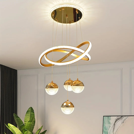 Modern LED Restaurant Lamp – 3-Color Dimmable Dining Room Chandelier for Home, Bar & Store