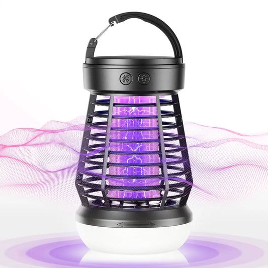 Portable Bug Zapper – Rechargeable Wireless Mosquito Killer with Built-in Light & 2000mAh Battery for Outdoor Adventures, Garden & Yard