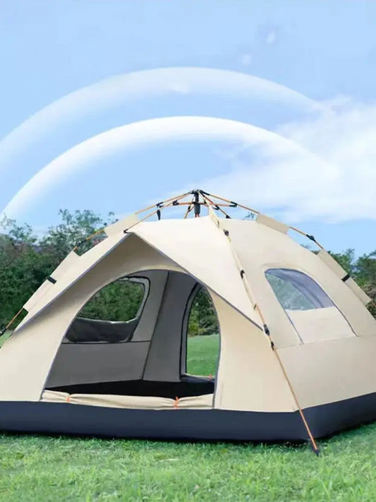 Automatic Quick-Opening Camping Tent – 2 Doors, 2 Windows, Waterproof Shelter for Outdoor Travel ⛺🌞