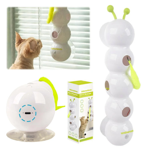 2025 Intelligent Interactive Cat Toy – Automatic Earthworm Pole with Popping Hole Design, Teasing Toy for Active Indoor Cats