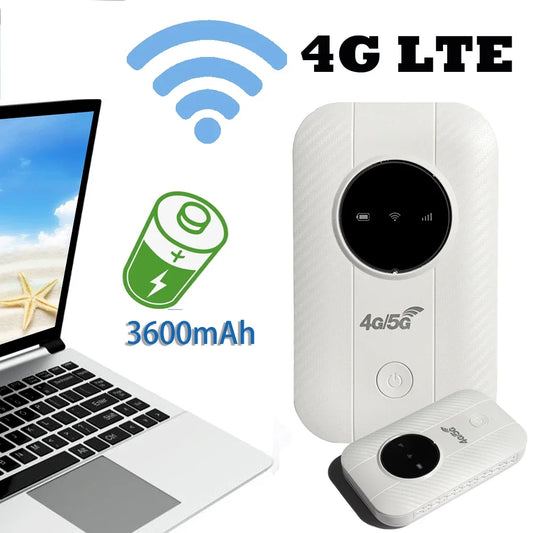 150Mbps 4G LTE Portable WiFi Router – Pocket Wireless Hotspot with SIM Card Slot & 3600mAh Battery for Wide Coverage