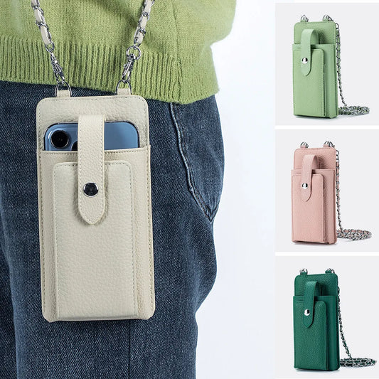 Women’s Small Crossbody Phone Purse – Fashion Wallet Shoulder Bag with Chain Strap, Card Slots & Pocket for Daily Use