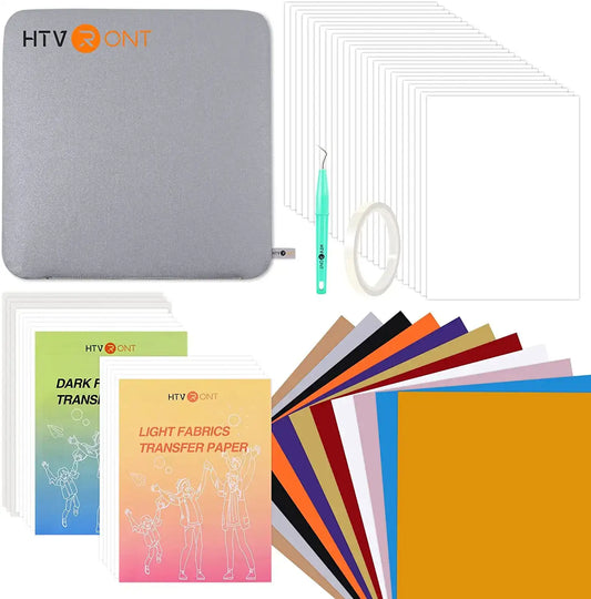 HTVRONT Heat Press Accessories Kit (52pcs) – Sublimation & T-Shirt Printing Starter Set for Cricut, HTV & DIY Clothing