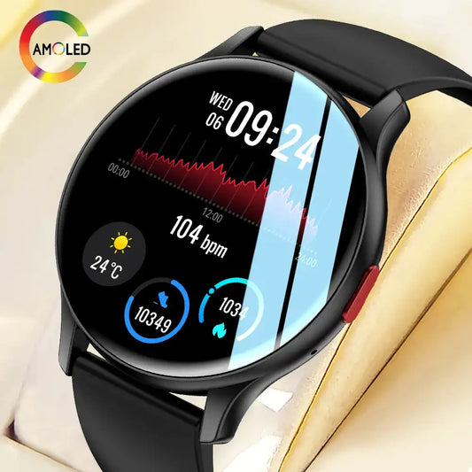 Smart Watch AMOLED Always-On Display – Bluetooth Call, Fitness Tracker, IP68 Waterproof (Men & Women)