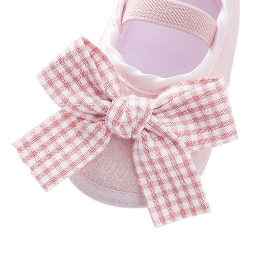 Baby Girl Slip-On Shoes – Cute Bow Detail with Flexible Soft Sole & Secure Elastic Band for Indoor & Outdoor Use