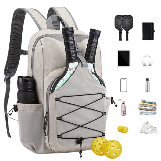 Large-capacity pickleball racket backpack – portable paddle bag rucksack for hiking, sports, traveling & outdoor outings