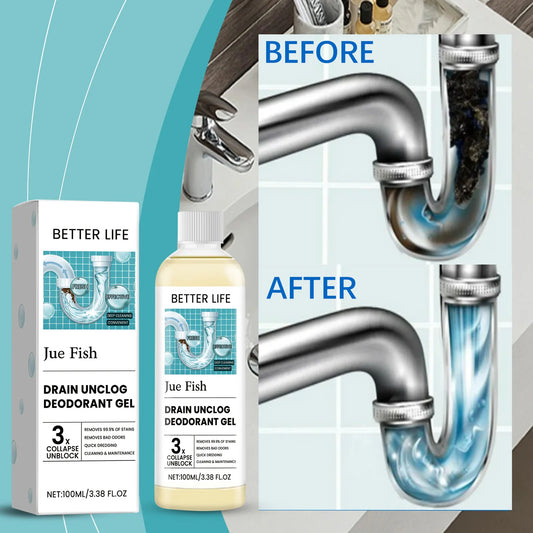 Multi-Layer Drain Gel Cleaner – Pipe Unclog & Deodorant Gel for Kitchen & Bathroom