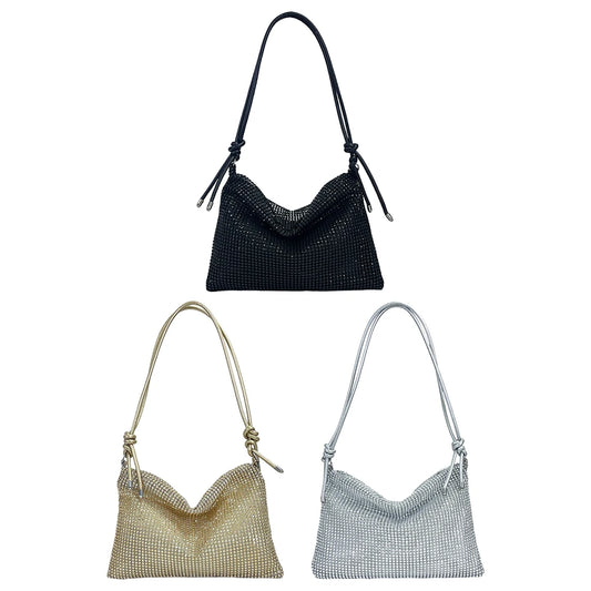 Women’s Sparkle Glitter Tote & Sling Bag – Elegant Zipper Satchel with Adjustable Strap
