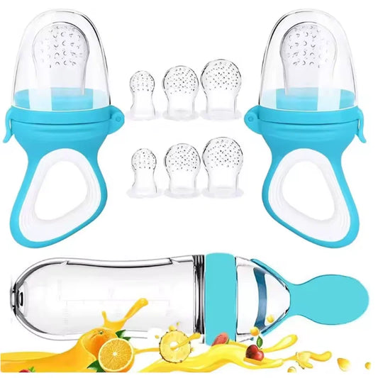 Newborn Baby Silicone Feeding Bottle Spoon – Pacifier-Style Rice & Cereal Feeder for Infant Food Training (Squeezable Design)