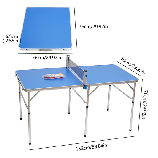 Outdoor Mini Folding Table Tennis Table for Indoor & Garden – Portable Ping Pong Game Table for Entertainment Facilities