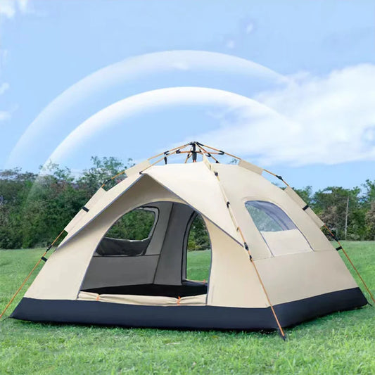 Automatic Quick-Opening Camping Tent – 2 Doors, 2 Windows, Waterproof Shelter for Outdoor Travel ⛺🌞