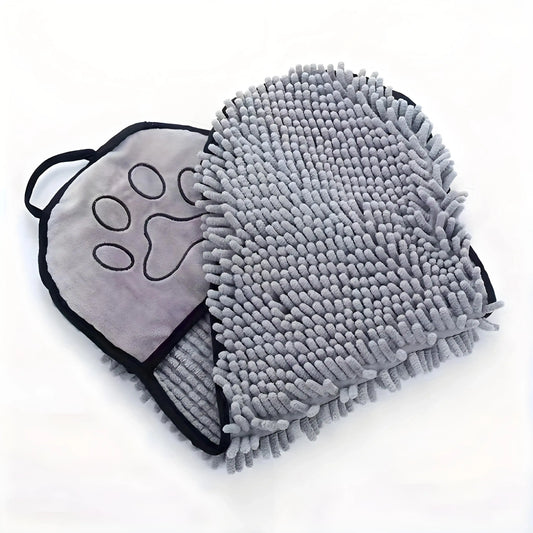 Plush Microfiber Pet Towel – Quick-Dry Ultra-Absorbent Grooming Towel for Dogs & Cats