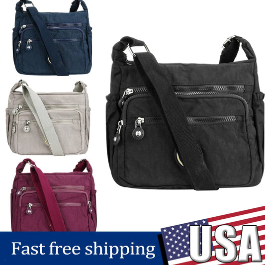 Women’s Waterproof Nylon Crossbody Messenger Bag – Casual Shoulder Bag High Quality