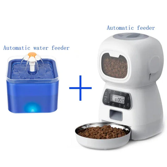 Automatic Pet Feeder with WiFi App – 3.5L Programmable Cat & Dog Food Dispenser with Stainless Steel Bowl