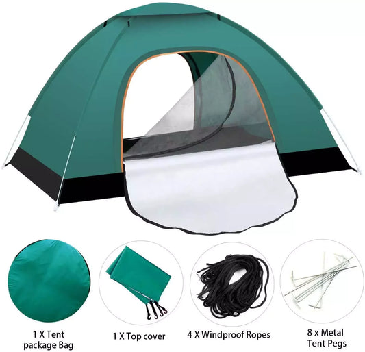 Automatic Pop-Up Camping Tent – Waterproof & Sun-Proof Portable Shelter for 2–3 People ⛺🌞💧