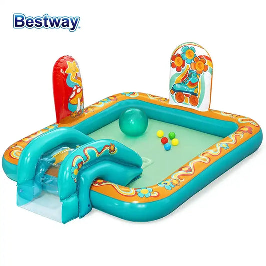 Bestway 53164 Inflatable Play Centre — Heavy-Duty PVC Water Activity Pool for Kids