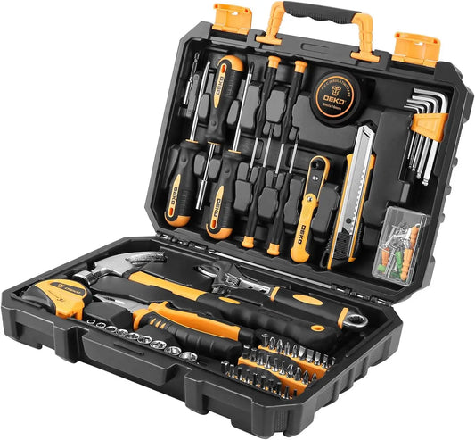 DEKO 100-Piece Home Repair Tool Set – General Household Hand Tools with Storage Box 🧰✨