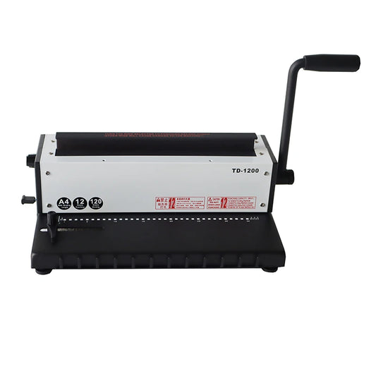 34-Hole Office Manual Wire Coil Spiral Binding Machine – 3:1 Punching & Binding System for 120-Sheet Paper Capacity