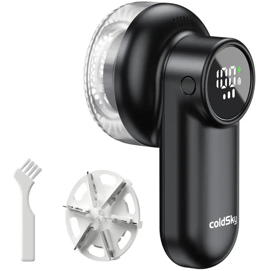 Electric Lint Remover – Rechargeable Fabric Shaver with LED Display & 3-Speed for Clothes & Upholstery