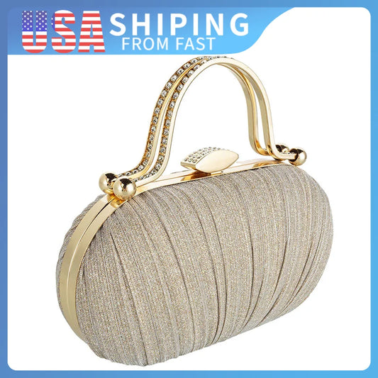 Women’s Glittery Bow Evening Bag – Sweet Chic Shoulder & Crossbody Clutch Handbag for Weddings, Parties & Special Occasions