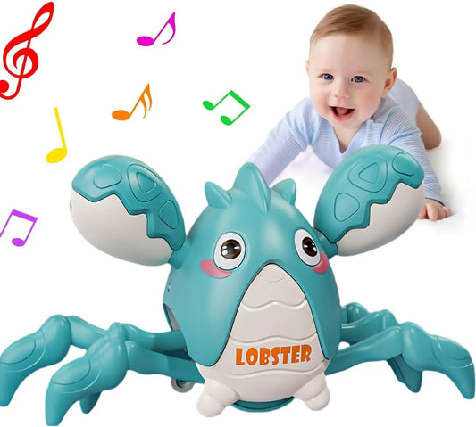 Crawling Lobster Toy – Light-Up Musical Sensory Toy for Tummy Time, Walking & Dancing Interactive Gift for Boys & Girls