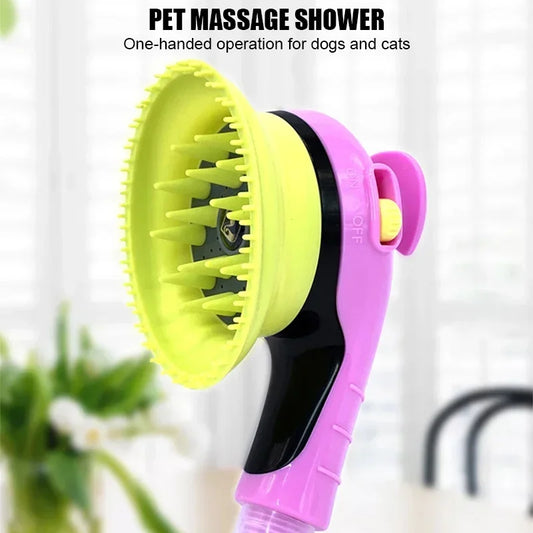 Pet Combing Massage Shower Head – Bath Brush & Sprinkler for Washing Dogs & Cats 🐾🚿