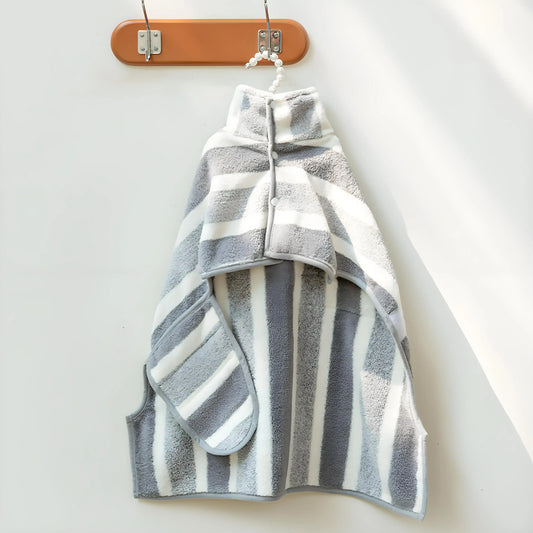Oversized Quick-Dry Dog Bathrobe – Absorbent Pet Towel Robe for Dogs & Cats (Golden Shiba Design)
