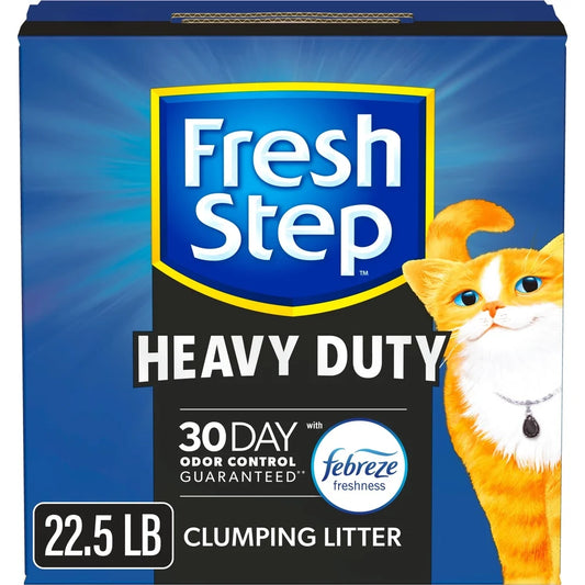 Heavy Duty Clumping Cat Litter – 30-Day Odor Control with Febreze Freshness, Low Dust, 3X Carbon Odor-Eliminating Formula