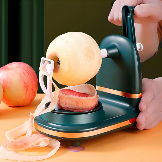 Manual Hand Crank Fruit Peeler – Labor-Saving Kitchen Tool with Suction Cup for Safe & Easy Peeling
