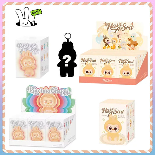 2025 Monster Box Anime Plush Doll & Keychain Set – Macaron Monster Replica with Pendant Model Toy 🎁
