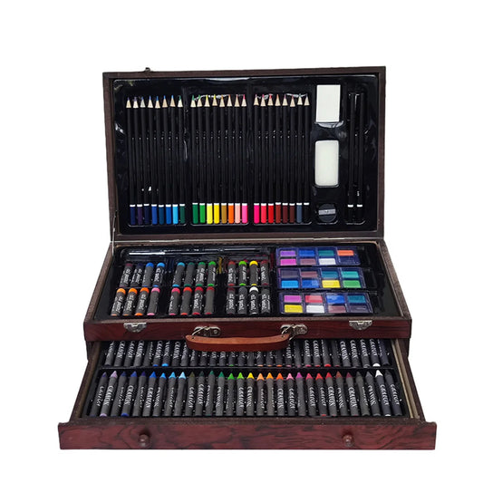 140-Piece Ultimate Painting & Drawing Art Set – Brushes, Markers, Watercolors & Pencils