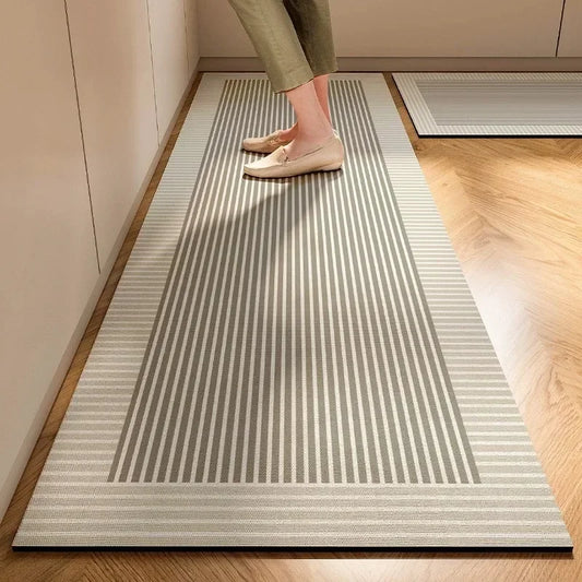 Japanese Style Diatomite Kitchen Floor Mat – Soft, Anti-Slip, Large Absorbent Rug for Home & Easy Cleaning 🏠✨