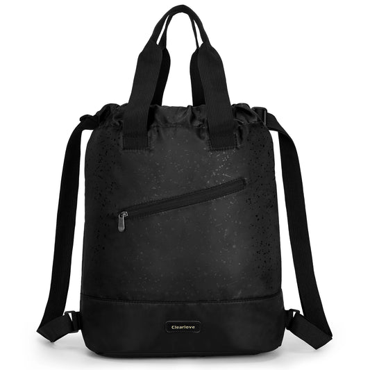 Composite Nylon Outdoor Backpack – Lightweight Reflective Bundle-Pocket Daypack | Black Travel & Hiking Bag