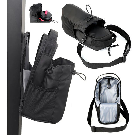 Magnetic gym sling bag – water bottle carrier with phone holder, lightweight fitness crossbody bag for men & women sports & travel