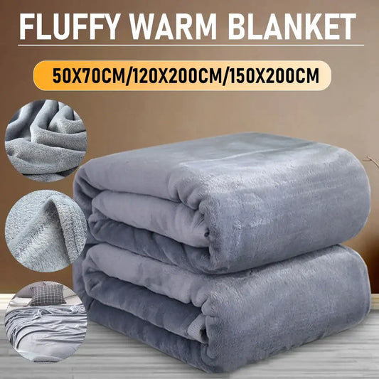 Flannel Fleece Blanket – Cozy Soft Plush Winter Blanket, Multi-Functional Thermal Throw for Home & Office (1–10PCS Options)