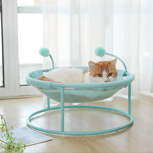 Petide Cat Mesh Hammock – Breathable Indoor Cat Bed with Cushion, Space-Saving Hanging Design for Comfortable Lounging