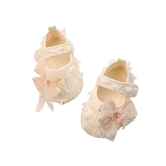 Adorable Baby Girl Bow Flats – Petal Design Infant Shoes with Soft Sole for Parties, Festivals & Baby Showers