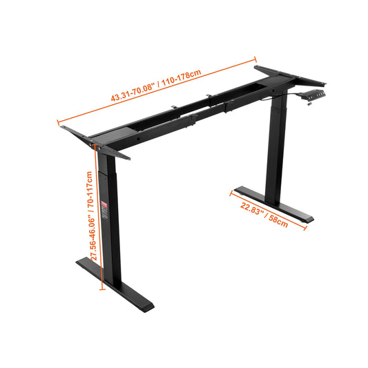 SucceBuy Electric Standing Desk Frame – Ergonomic Adjustable Legs for DIY Workstation (Black & White)